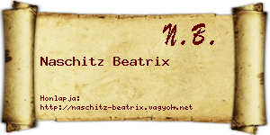 Naschitz Beatrix névjegykártya
